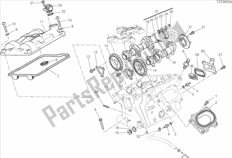 Wszystkie części do Pionowa G? Owica Cylindra - Rozrz? D Ducati Superbike 899 Panigale ABS USA 2015